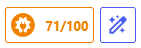 A screenshot of the AIOSEO score for this page at the time of writing. It is at 71 out of 100, which as a letter grade would be a C minus. However, it'll all authentically written by a human person, and that's what I'm into.